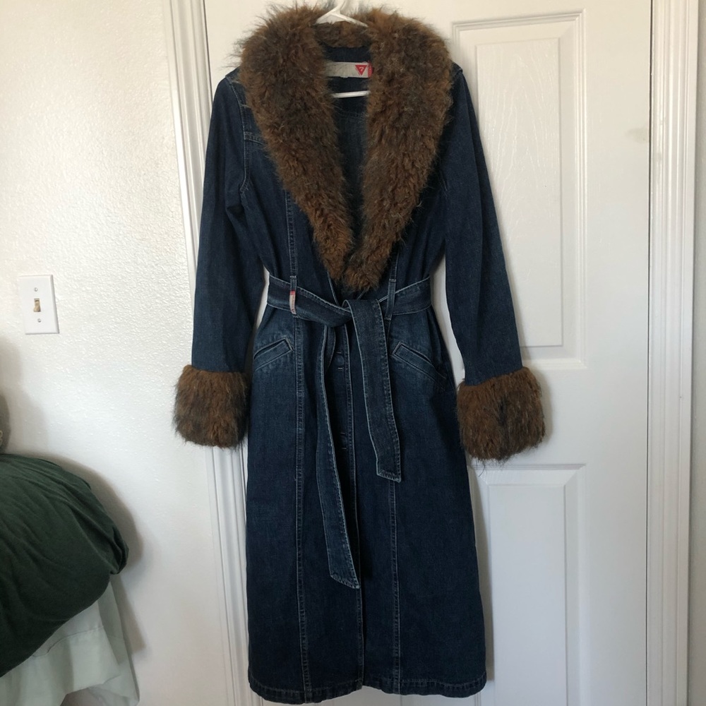 Vintage Guess Denim Trench Coat